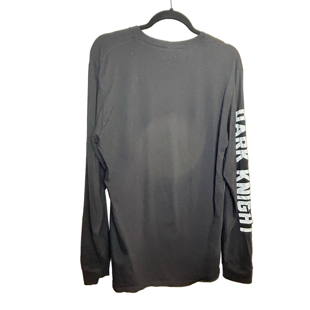 Batman Graphic Black White Long Sleeve Tee Shirt Unisex Large 100% Cotton - Picture 2 of 7